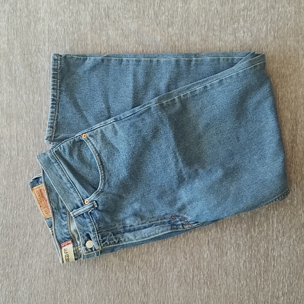 Mens Levi Strauss 550 Light Blue Jeans W40 L30